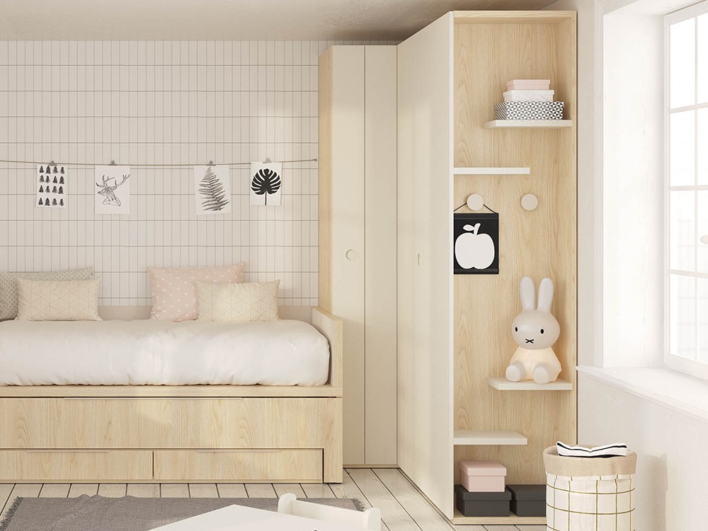 Proyecto a medida de habitación juvenil diseñado por Seismil Studio, Mobel  6000