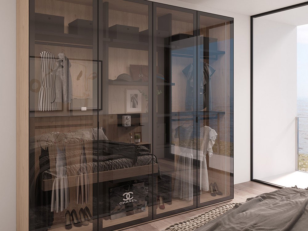 Armario vitrina con interior vestidor New Home Tegar Mobel - 2