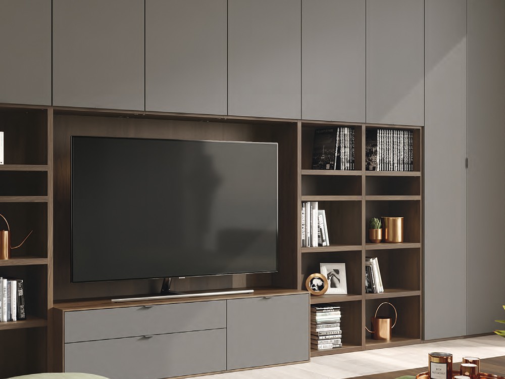 Composicion para salón con librería New Home Tegar Mobel - 2