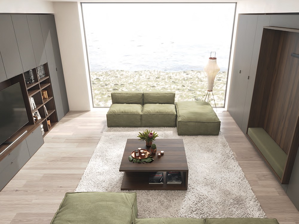 Composicion para salón con librería New Home Tegar Mobel - 3