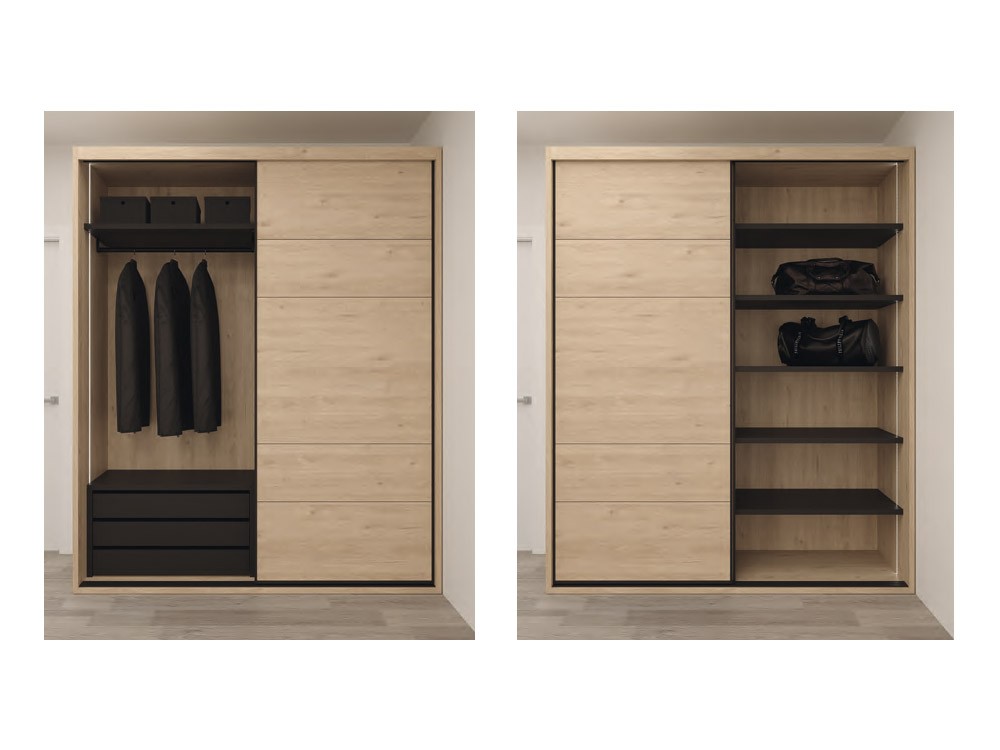 Armario con dos puertas correderas New Home Tegar Mobel - 3
