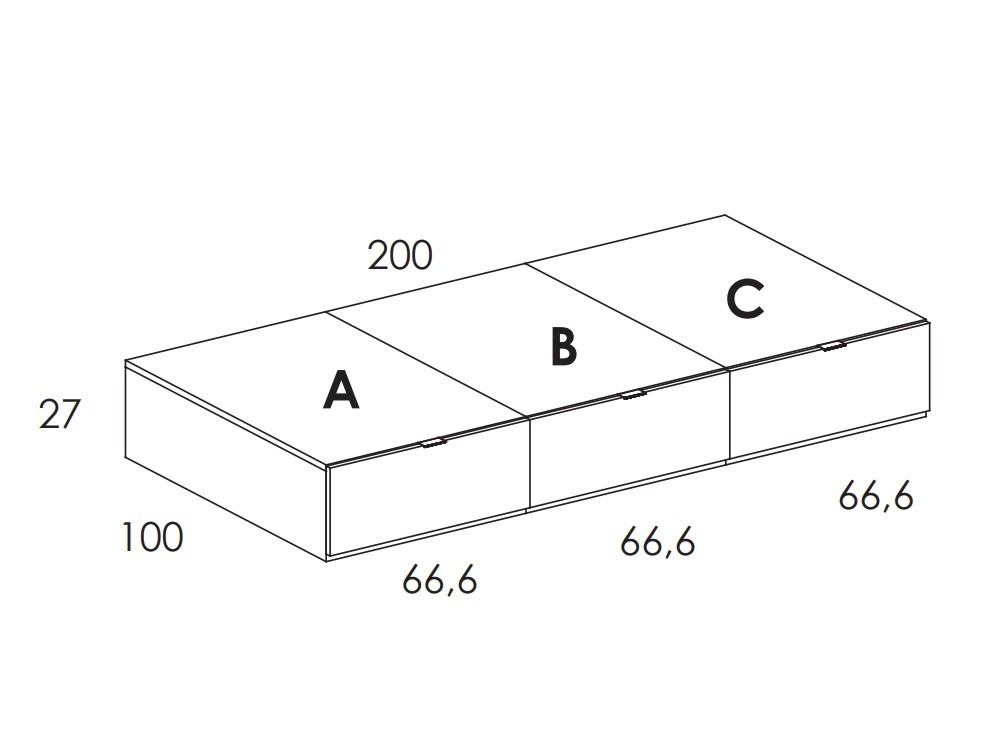 Cama apilable con tres cajones New Home Tegar Mobel - 6