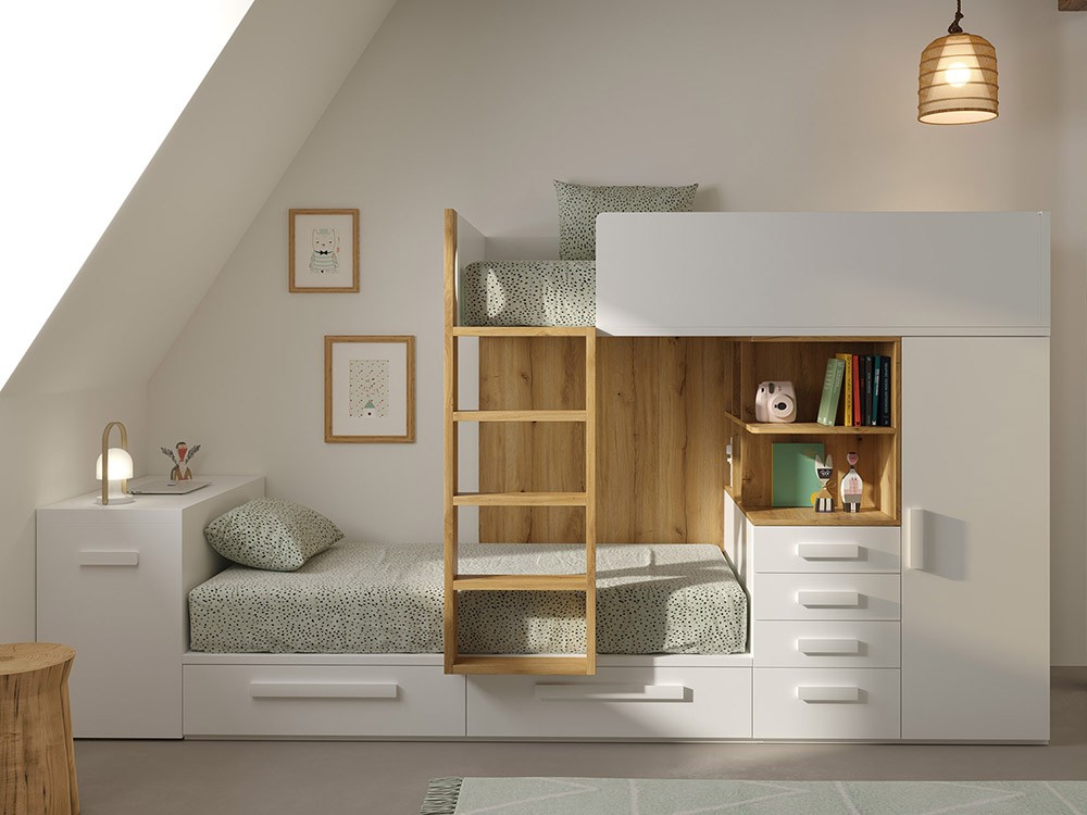 Litera tren con mesa deslizante QBnext-New Tegar Mobel - 3