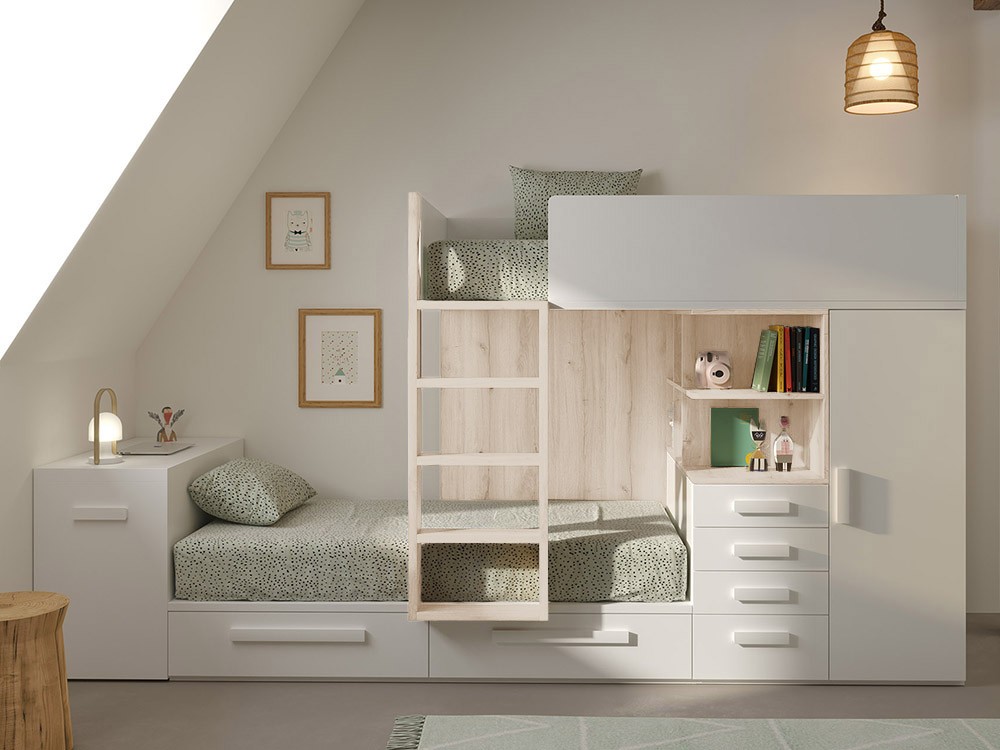 Litera tren con mesa deslizante QBnext-New Tegar Mobel - 2