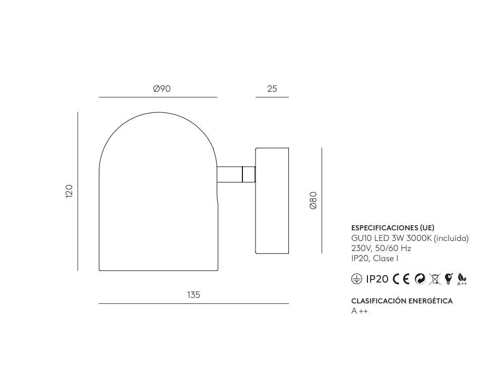 Lámpara de pared Pipe Aromas del Campo - 4