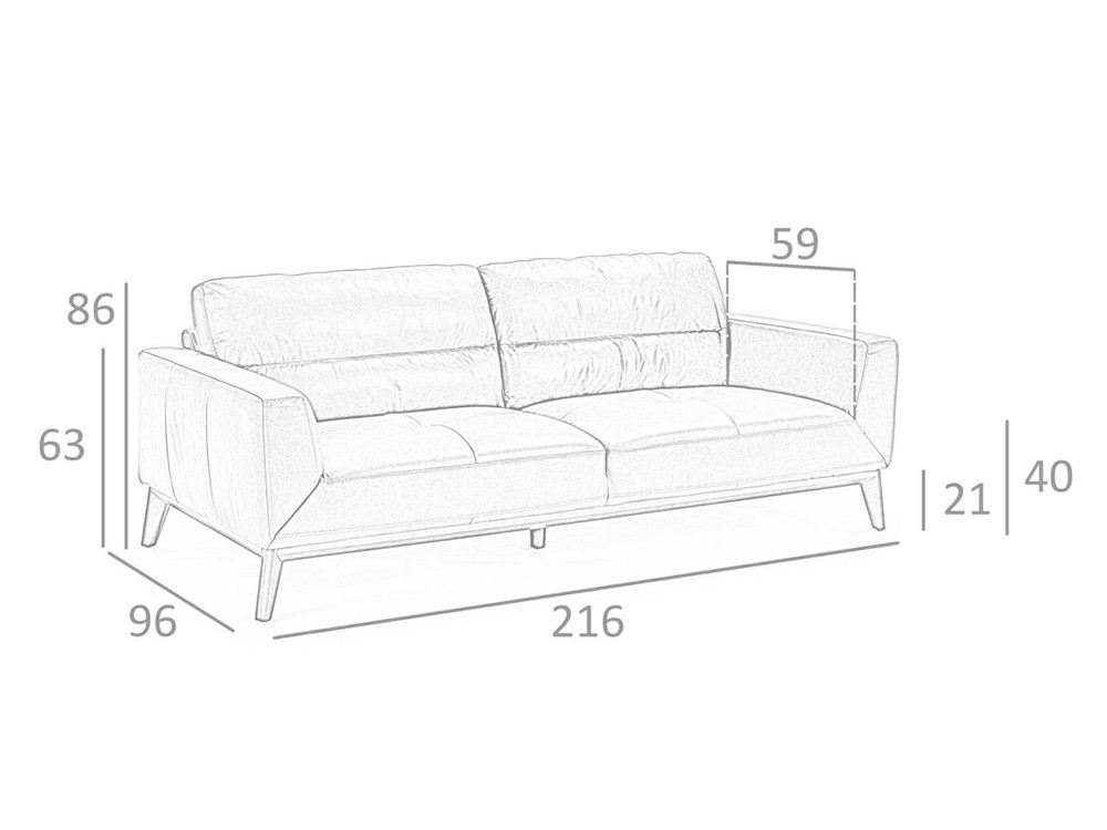 Sofá tapizado en piel 6046/6047 Ángel Cerdá Ángel Cerdá - 12