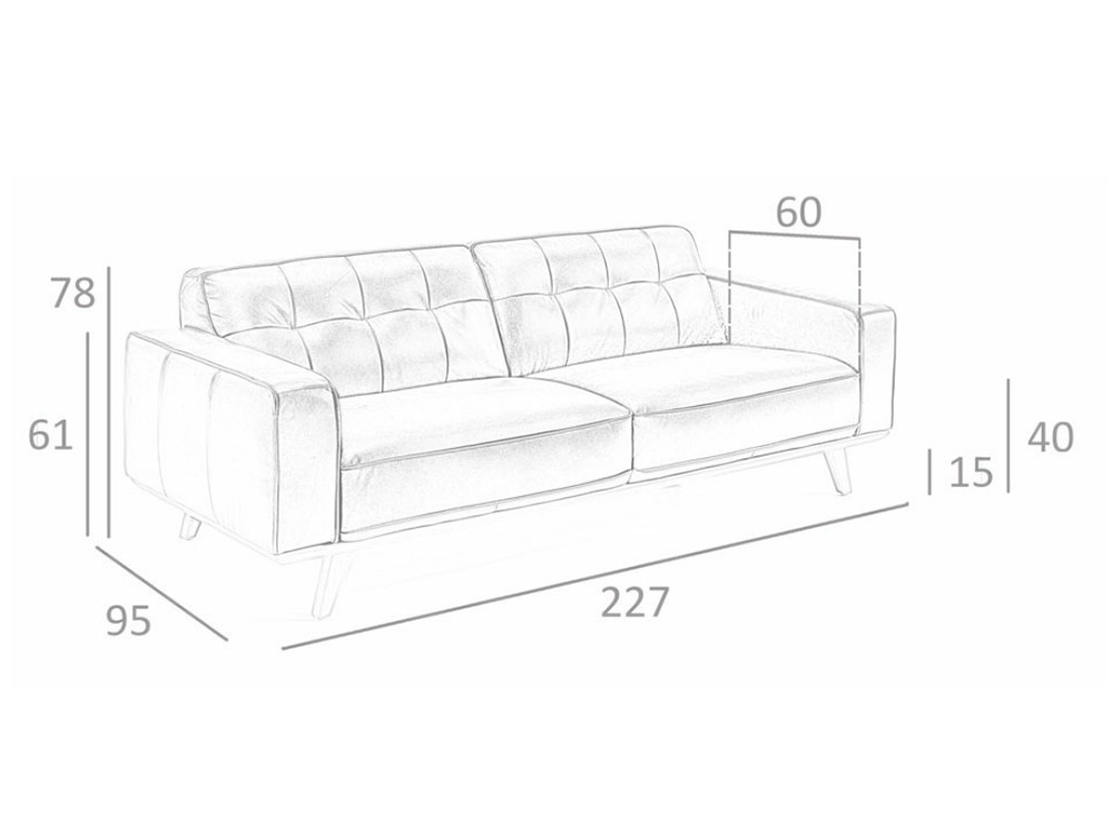 Sofá tapizado piel negra 6030/6031 Ángel Cerdá Ángel Cerdá - 9