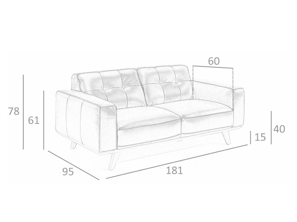 Sofá tapizado piel negra 6030/6031 Ángel Cerdá Ángel Cerdá - 8