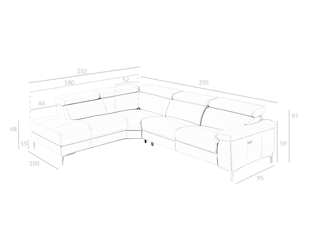 Sofá Rinconera relax tapizado en piel 6043/6042 Ángel Cerdá - 14