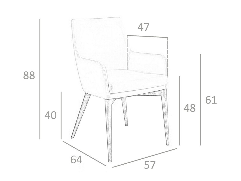Silla tapizada tela beige Ángel Cerdá 4048 Ángel Cerdá - 6