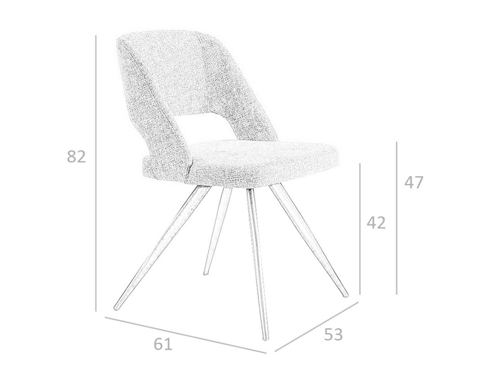 Silla de diseño tapizada en textil Ángel Cerdá 4010 Ángel Cerdá - 5