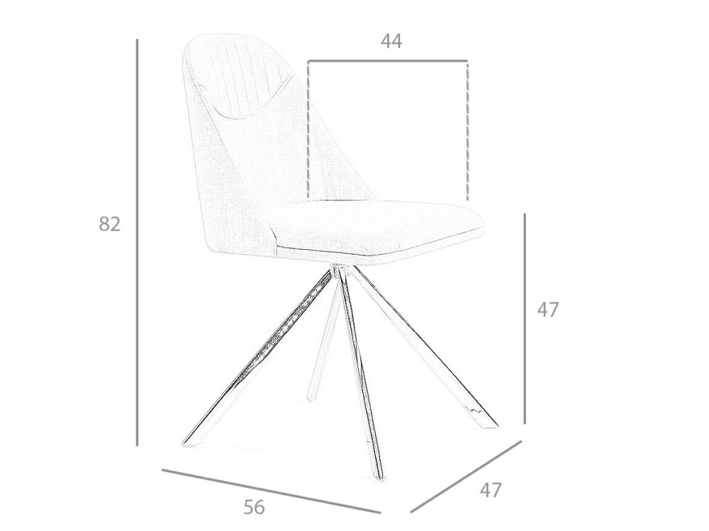 Silla giratoria con pies de acero Ángel Cerdá 4020 Ángel Cerdá - 5
