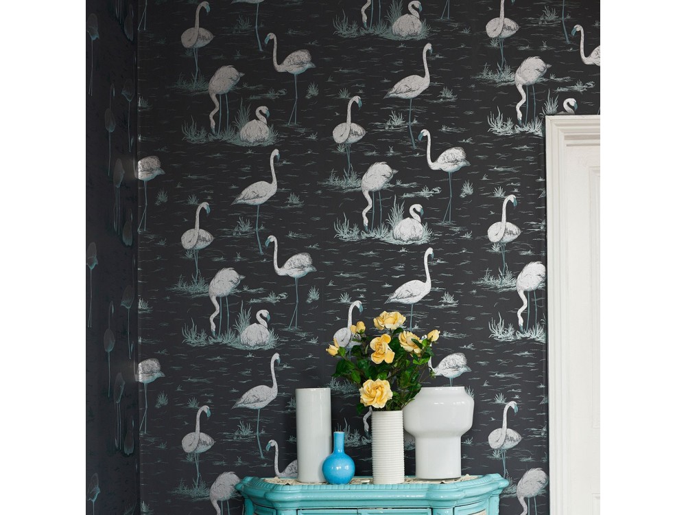 PAPEL PINTADO FLAMINGOS COLE & SON