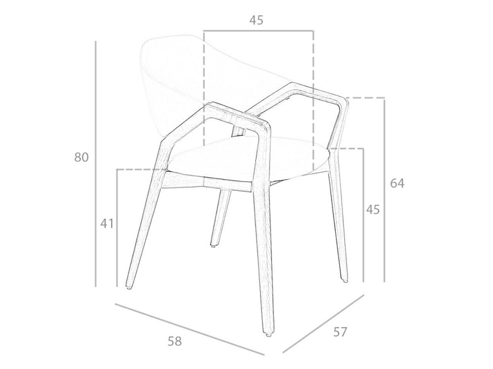 Silla de diseño tapizada en polipiel 4068 de Ángel Cerdá Ángel Cerdá - 5