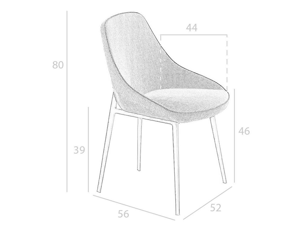 Silla tapizada en textil 4082 Ángel Cerdá Ángel Cerdá - 5