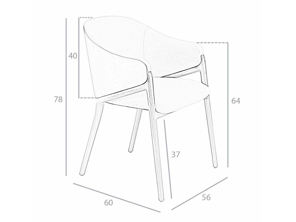 Silla tapizada en tela y polipiel Ángel Cerdá 4090 Ángel Cerdá - 5