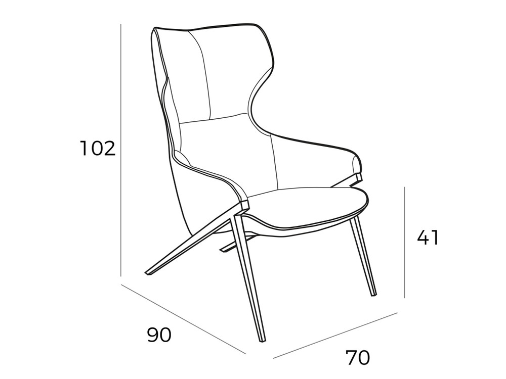 Butaca con estructura de acero negro Ángel Cerdá 5009 Ángel Cerdá - 3