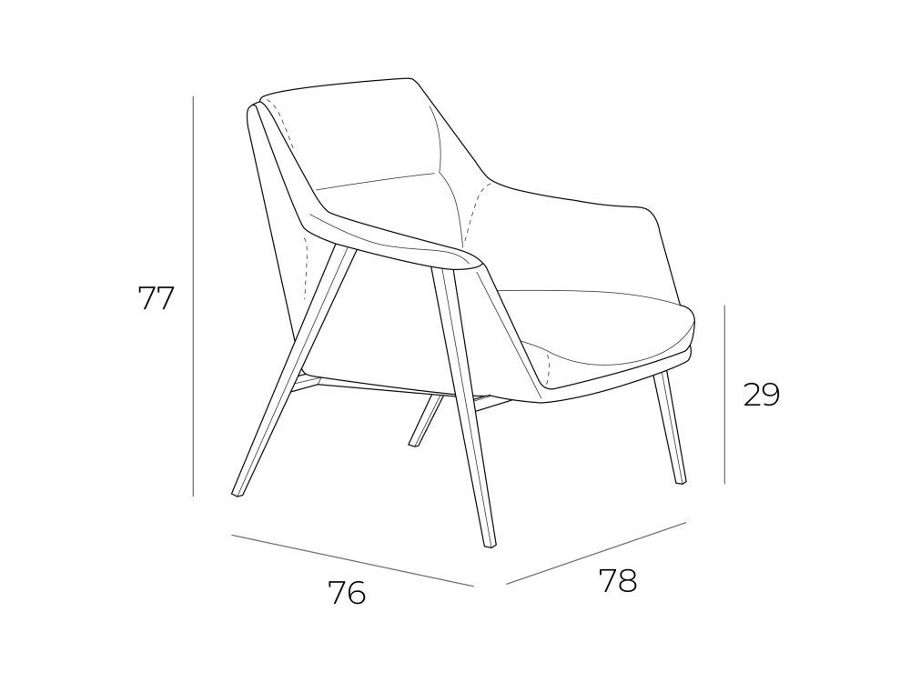 Butaca con estructura de acero Ángel Cerdá 5010 Ángel Cerdá - 5