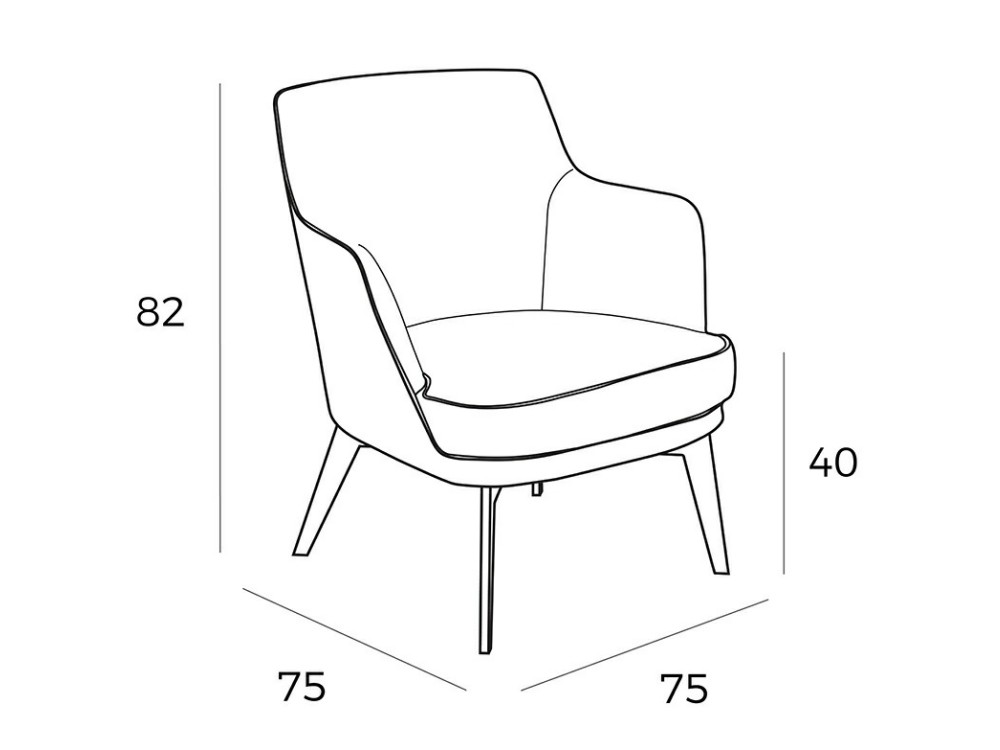 Butaca en tapizado pata de gallo Ángel Cerdá 5011 Ángel Cerdá - 4