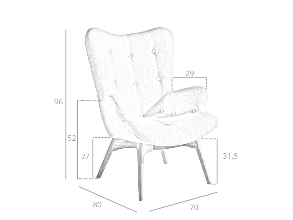 Butaca tapizada en textil Ángel Cerdá 5023 Ángel Cerdá - 5