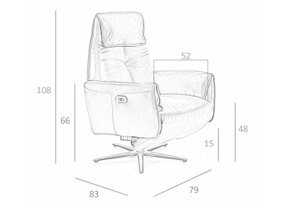 Sillón relax eléctrico tapizado en piel 5056 Ángel Cerdá Ángel Cerdá - 7
