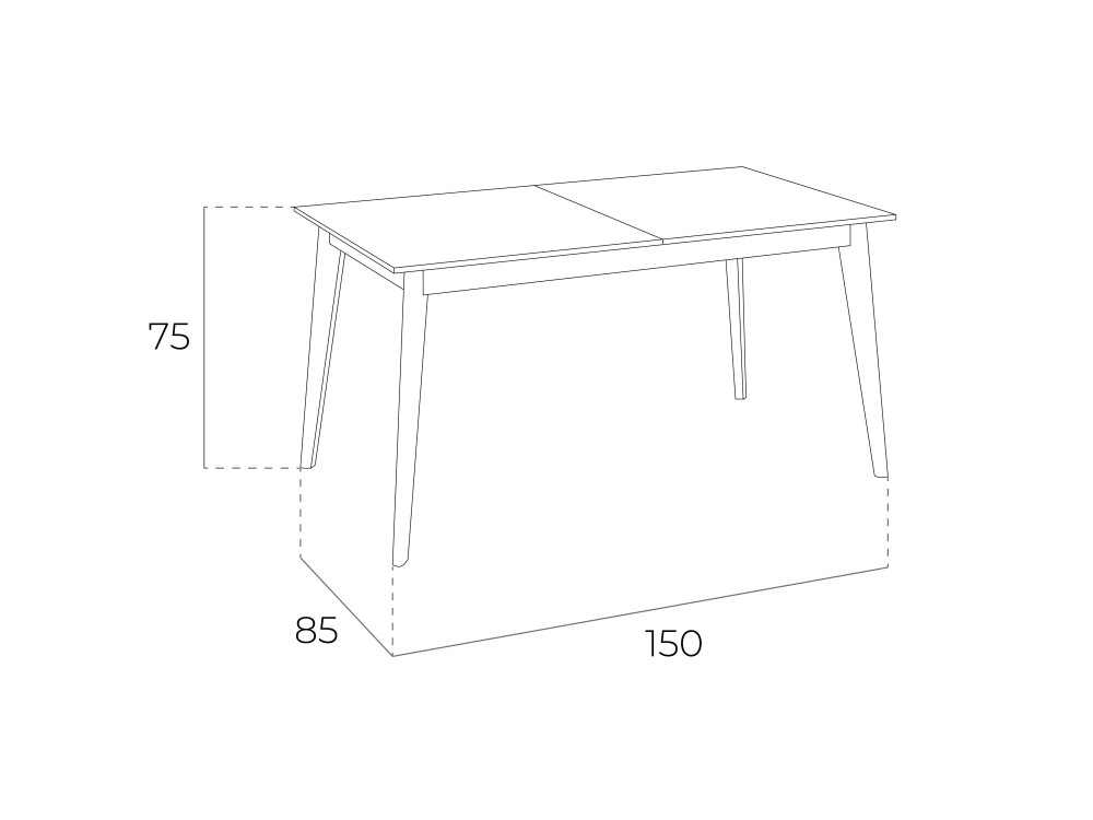 Mesa de comedor extensible en nogal Ángel Cerdá 1008 Ángel Cerdá - 3