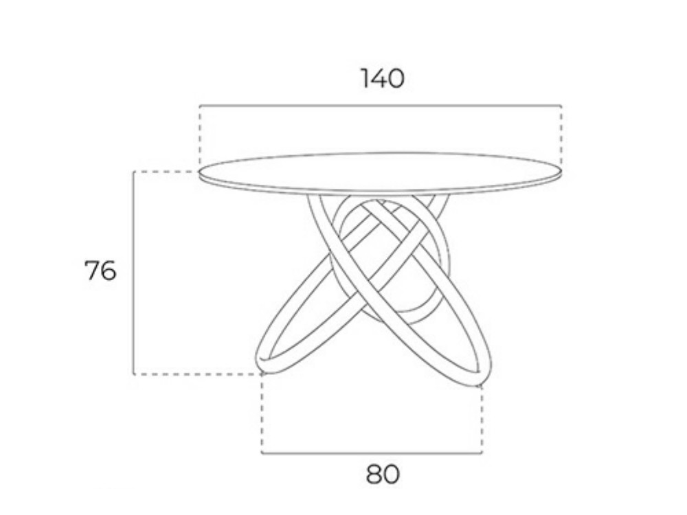 Mesa de comedor redonda Ángel Cerdá 1020 Ángel Cerdá - 3