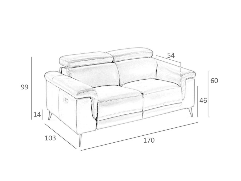 Sofá con mecanismo relax Ángel Cerdá 6106 / 6105 Ángel Cerdá - 6