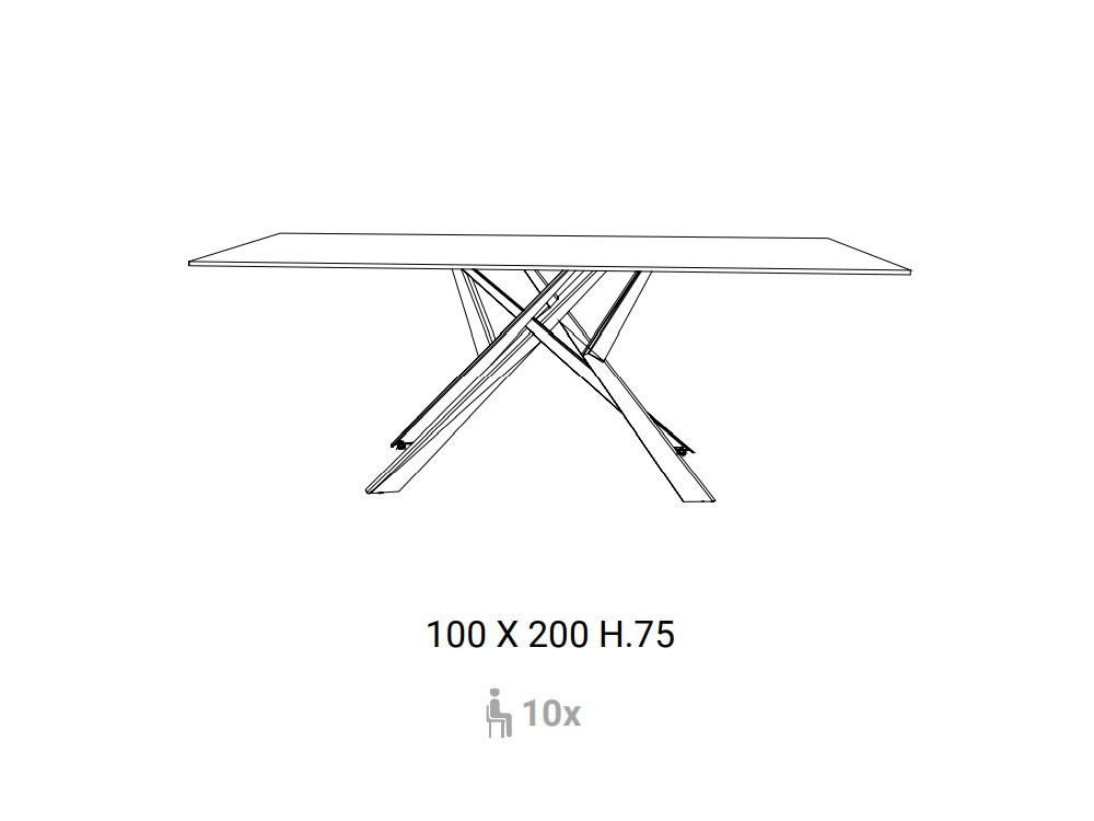 Mesa de comedor Diago Easyline by Ozzio Italia - 14