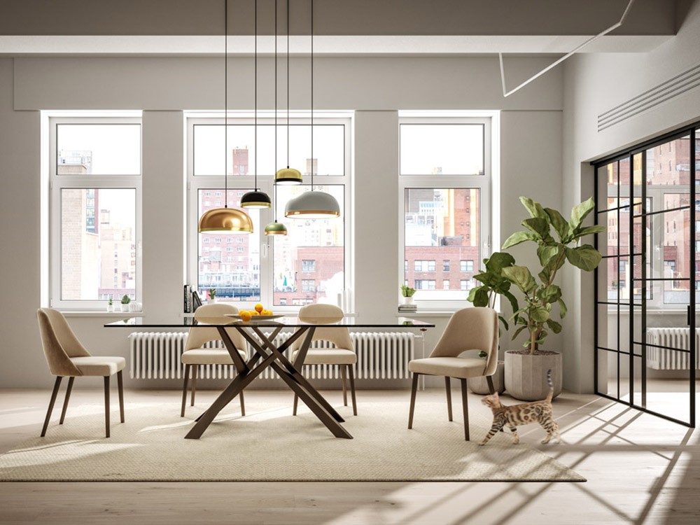 Mesa de comedor Diago Easyline by Ozzio Italia - 5