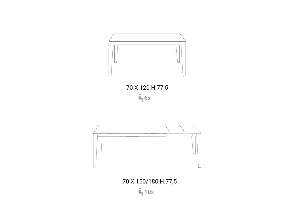 Mesa de comedor extensible Mix Expo Easyline by Ozzio Italia - 4