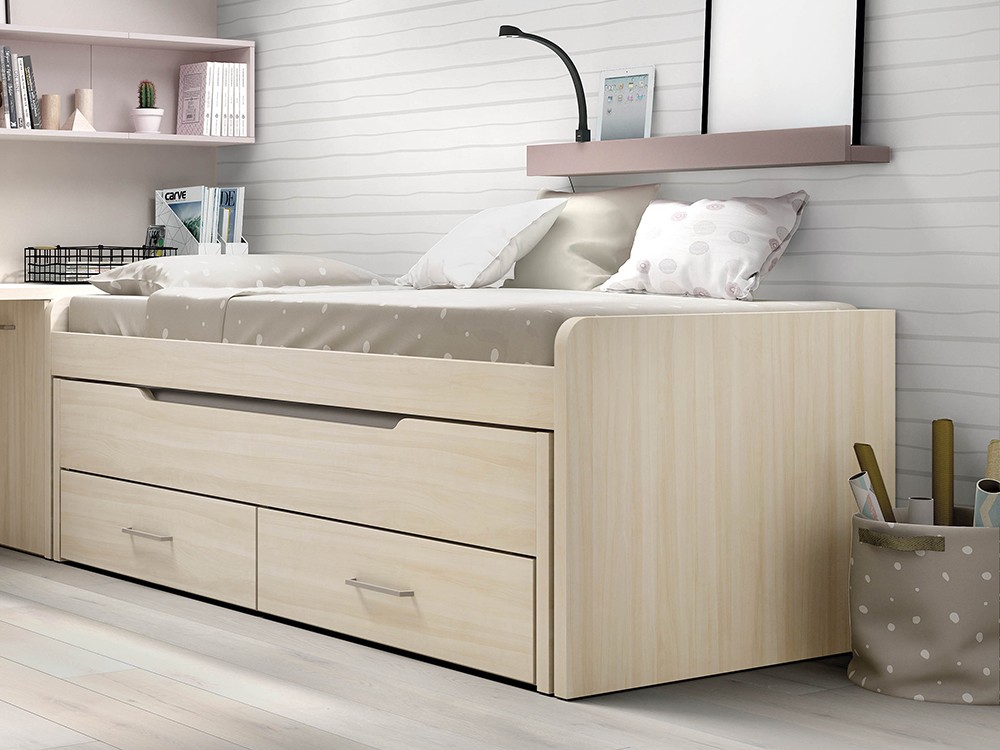 Dormitorio con cama con cabecero sencillo Mood de Ros, MOBliving, Mobel  6000