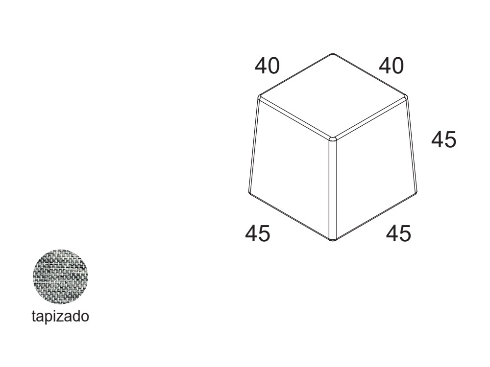 Puff trapecio Mood Ros Mini - 10