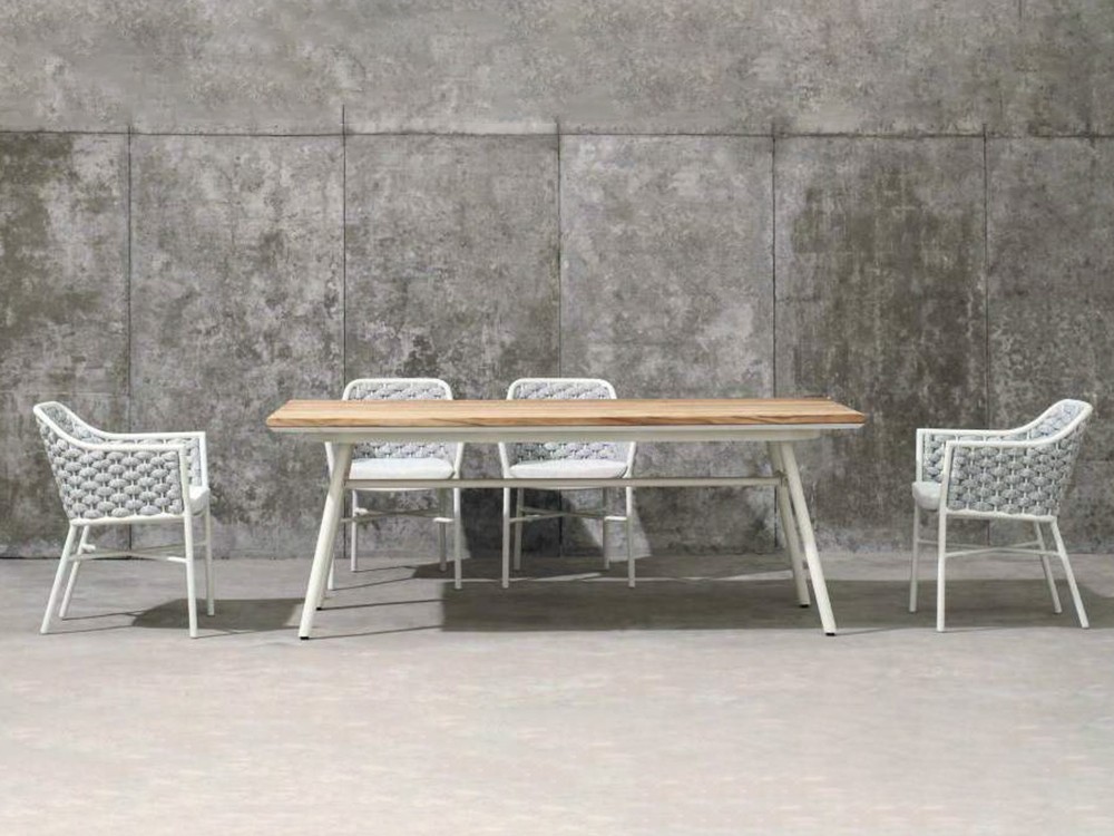 Sillón para exterior con brazos de alumio y cuerda trenzada Manhattan Majestic Garden - 2