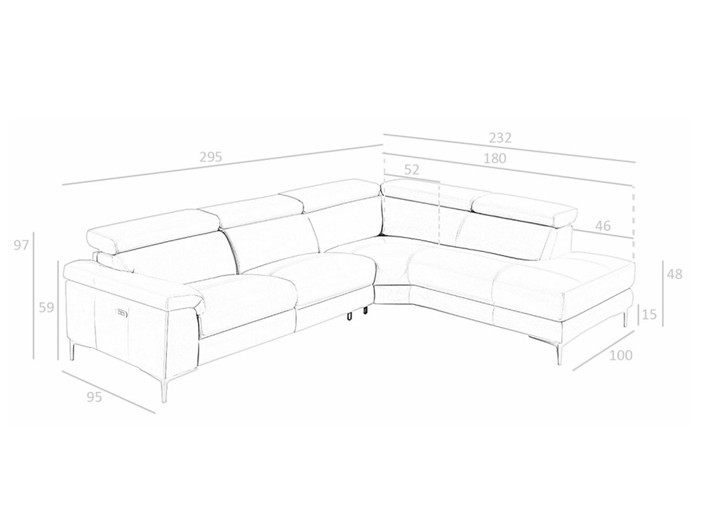 Sofá Rinconera relax tapizado en piel 6111/6112 Angel Cerdá Ángel Cerdá - 8