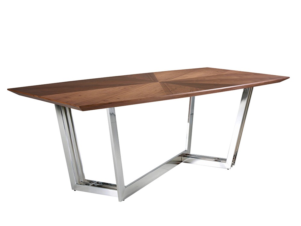 Mesa en chapa nogal con base de acero 1097 Ángel Cerdá Ángel Cerdá - 1