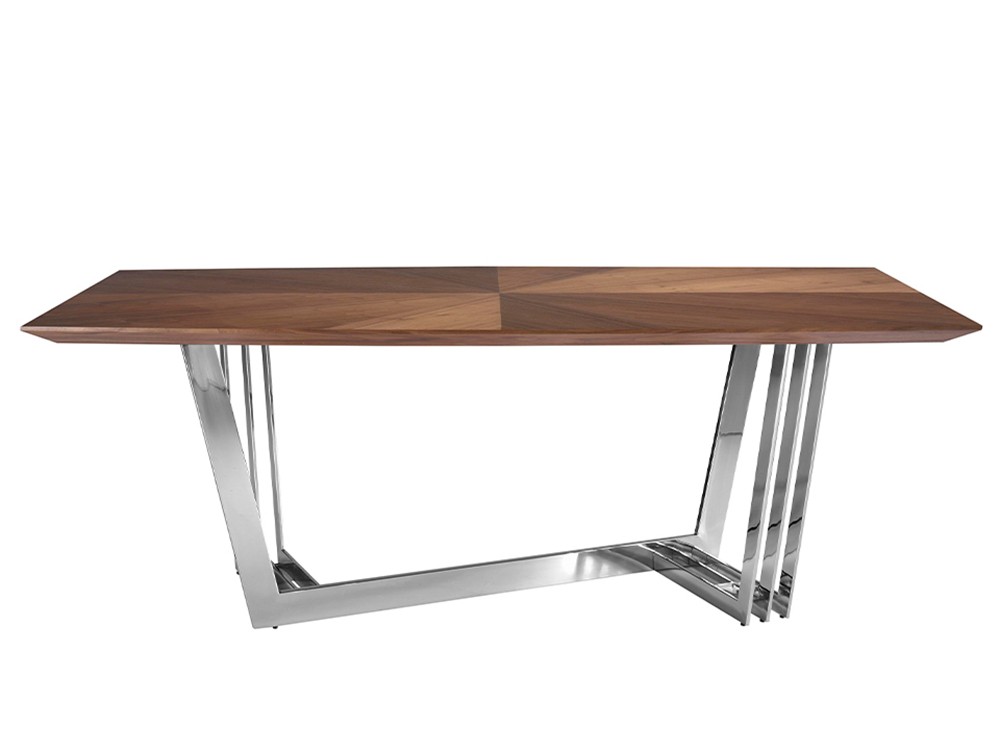 Mesa en chapa nogal con base de acero 1097 Ángel Cerdá Ángel Cerdá - 2