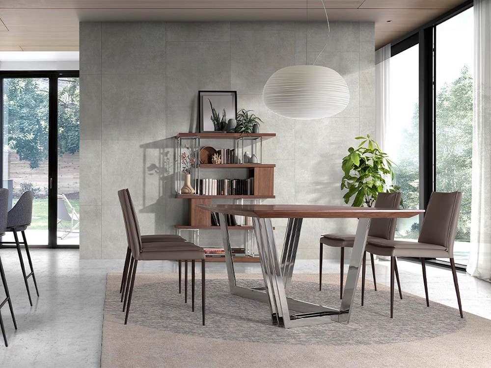 Mesa en chapa nogal con base de acero 1097 Ángel Cerdá Ángel Cerdá - 4