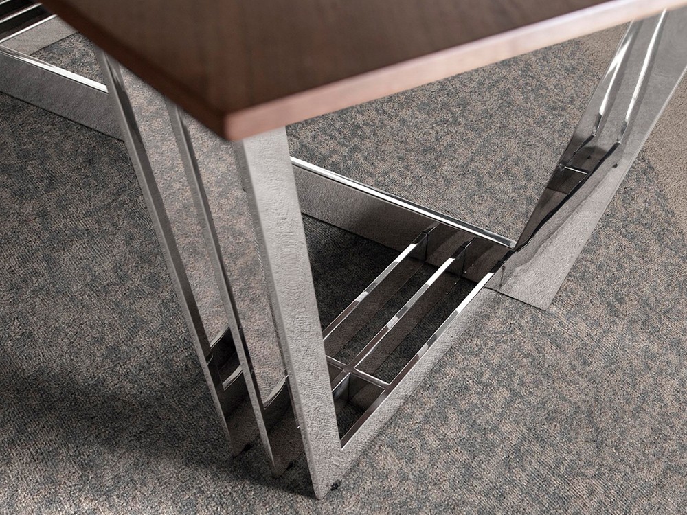 Mesa en chapa nogal con base de acero 1097 Ángel Cerdá Ángel Cerdá - 3