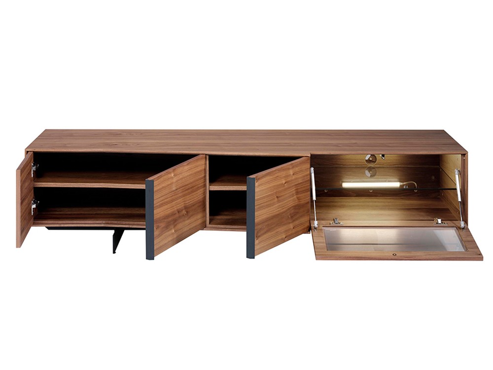 Mueble TV de madera de nogal con luz 3219 Ángel Cerdá Ángel Cerdá - 3