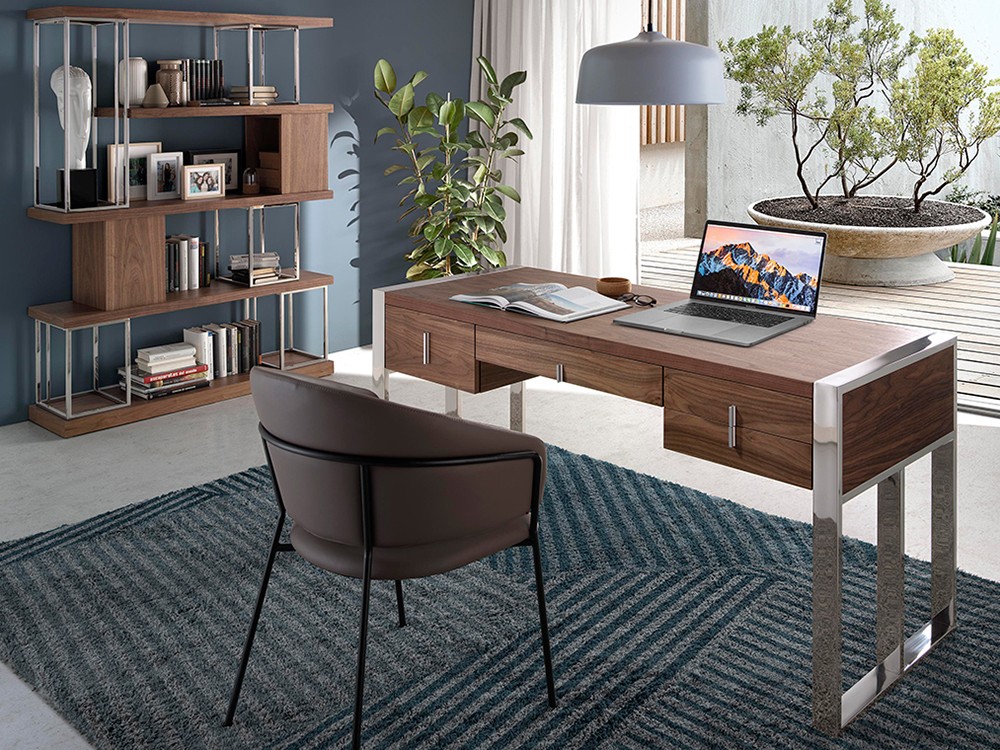 Estantería de acero cromado y nogal 3220 Ángel Cerdá Ángel Cerdá - 4