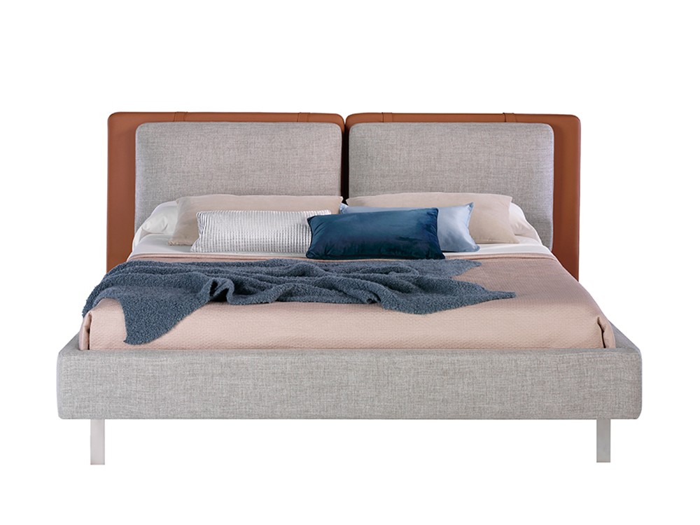 Cama tapizada en tela gris y polipiel 7123 Ángel Cerdá Ángel Cerdá - 3