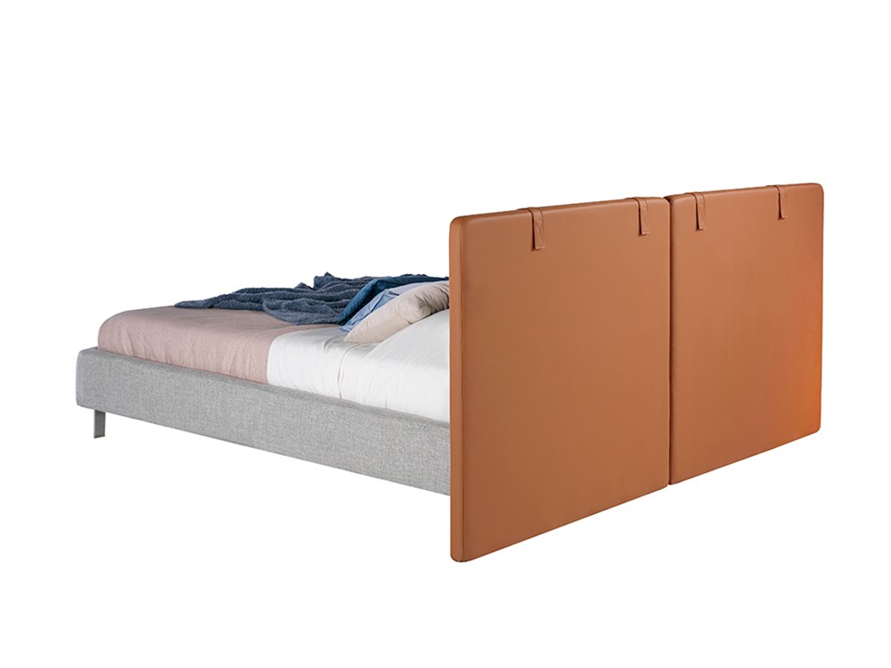 Cama tapizada en tela gris y polipiel 7123 Ángel Cerdá Ángel Cerdá - 4