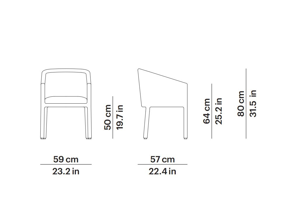 Silla con brazos de fibra Heritage Point - 4