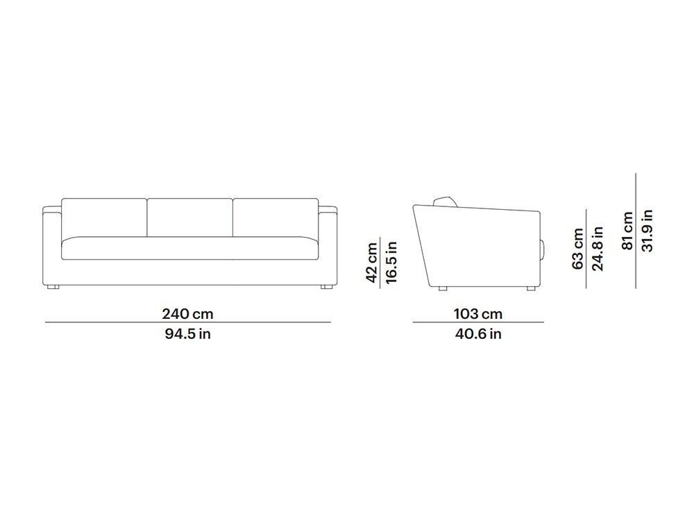 Sofá de fibra Heritage Lineal Point - 9