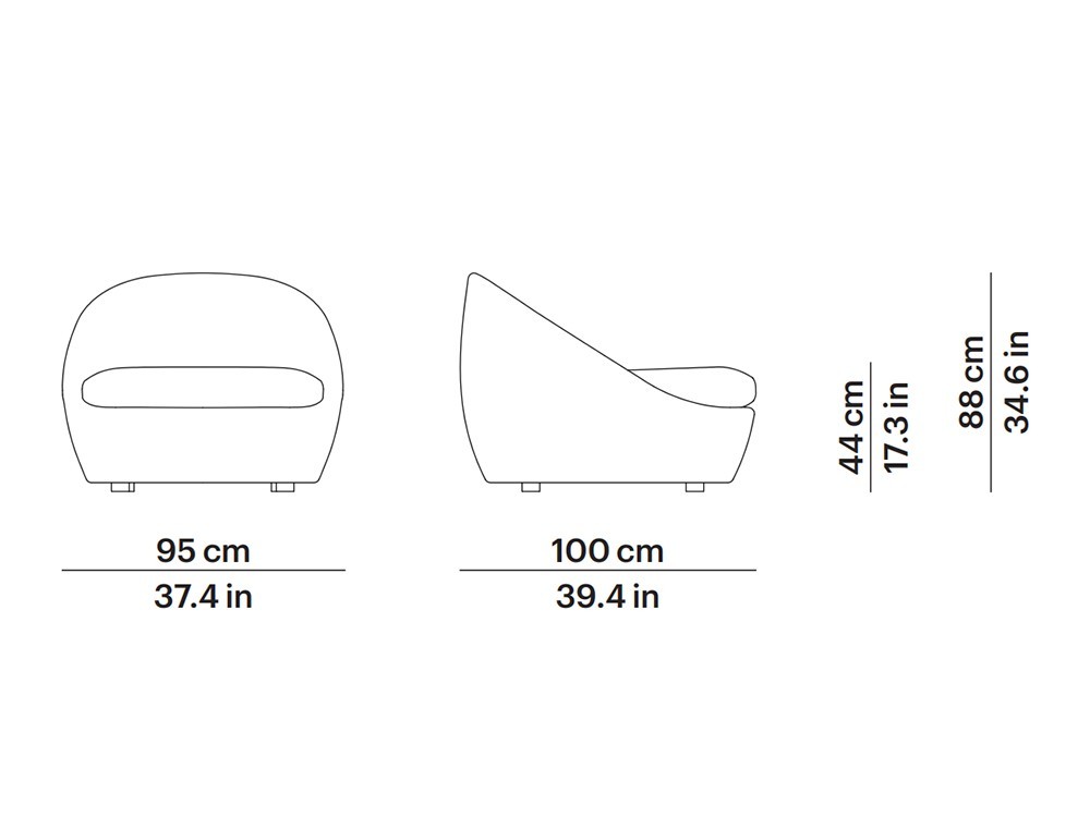 Sillón de fibra Heritage Contour Point - 5