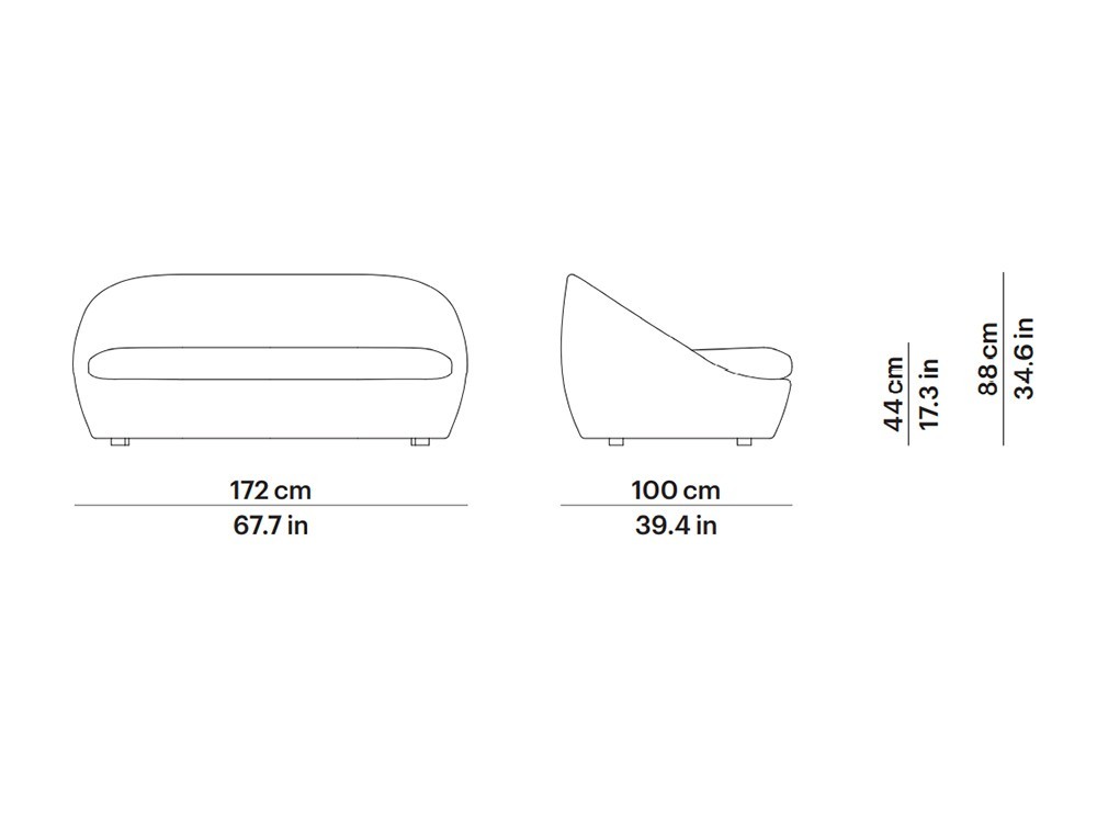 Sofá de fibra Heritage Contour Point - 6