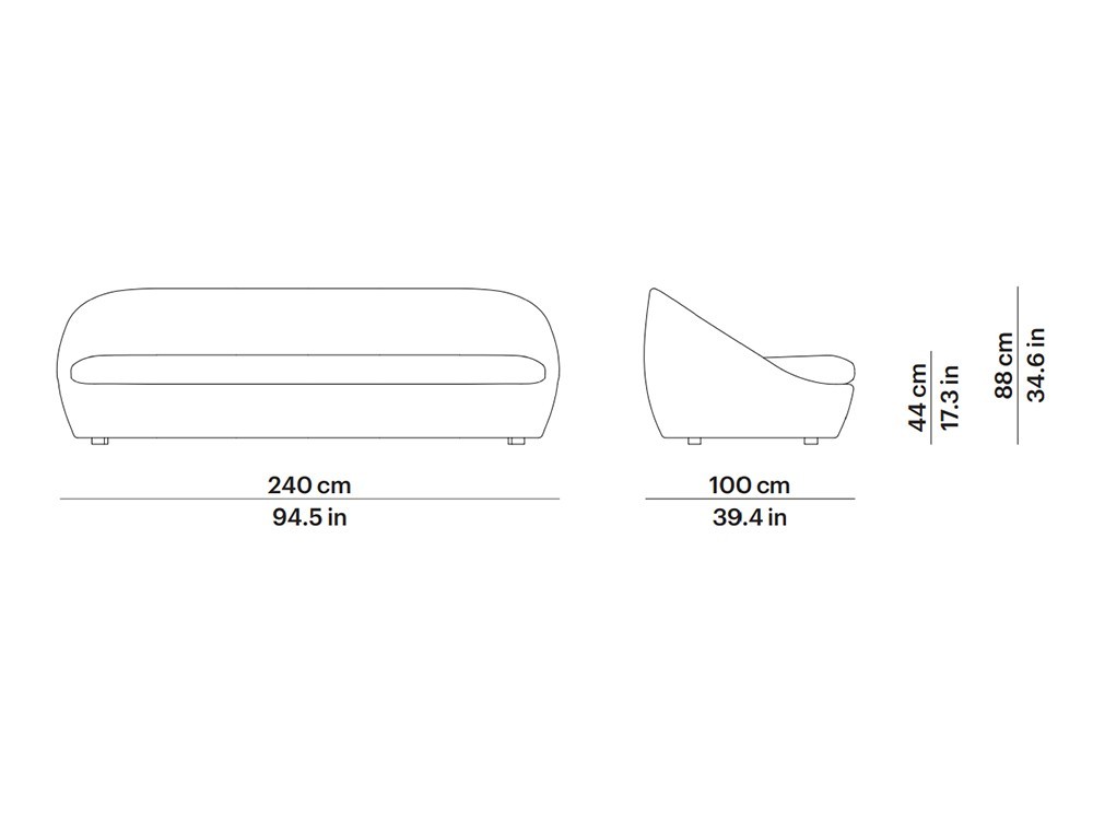 Sofá de fibra Heritage Contour Point - 7