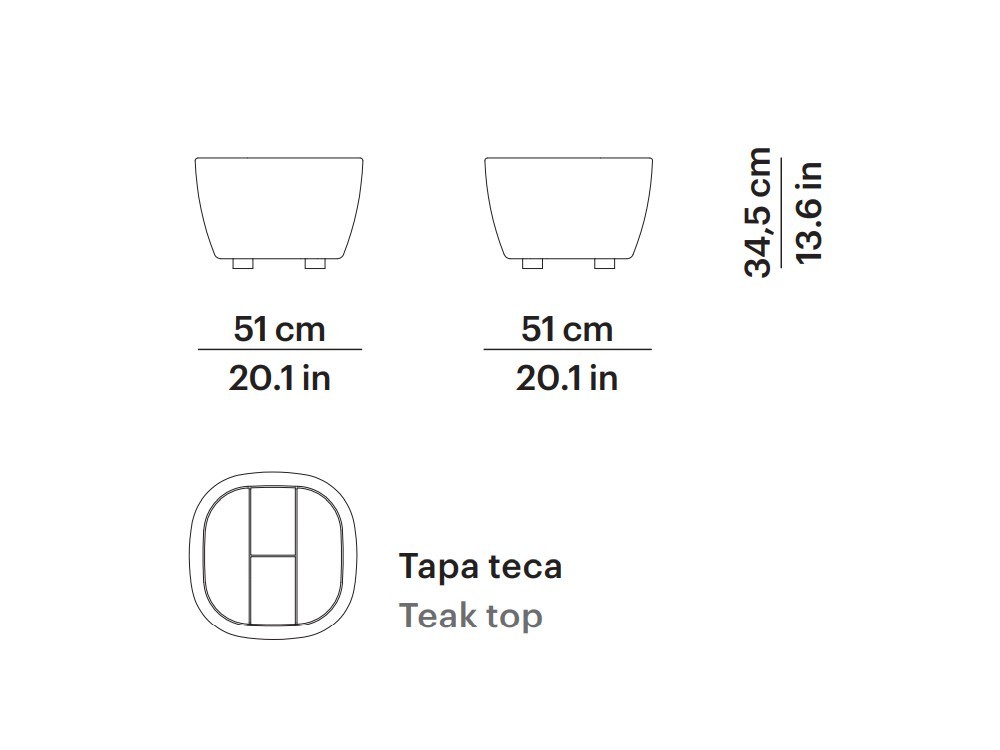 Mesa auxiliar Heritage Contour Point - 16