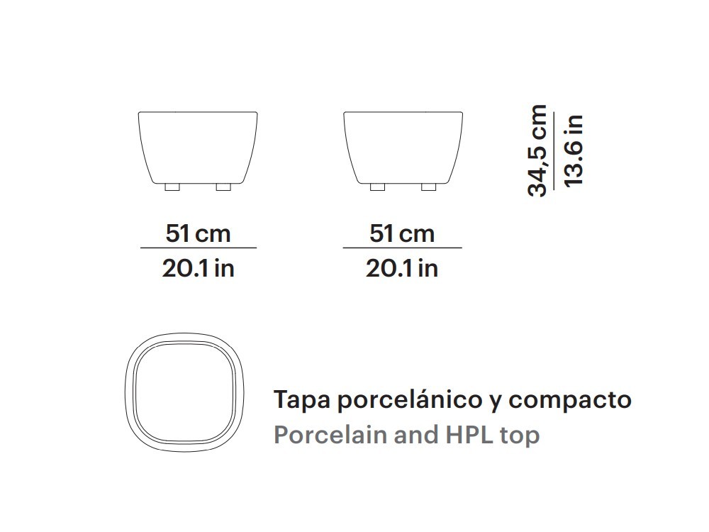 Mesa auxiliar Heritage Contour Point - 17